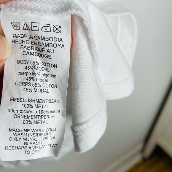 Michael Michael Kors MK Short Sleeve Floral Circle Tshirt White Tee S Small - Picture 5 of 8